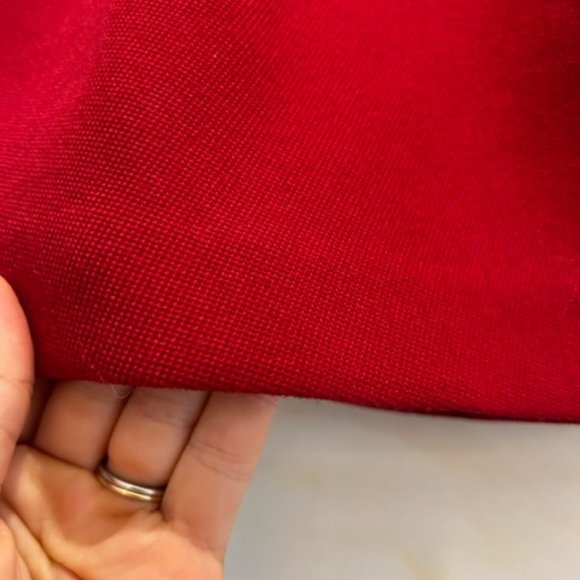 Red Wool Theory Mini Skirt - Picture 2 of 3